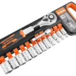 WOKIN 14 PCS 1/4" RATCHET HANDLE WITH SOCKETS SET