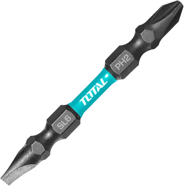 1 TOTAL Impact screwdriver bits PH2+SL6.0*1.0 65mm - Image 1