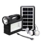 GDTIMES Solar Lighting System with 3 Light Bulbs, Mobile Charging, Torch and solar panel - Image 5