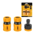 INGCO 3 Pcs hose quick connectors set - Image 3