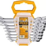INGCO 8 Pcs flexible ratchet spanner set 8-19mm