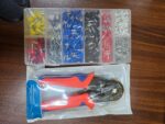 Ferrule crimping tool kit with wire connectors.