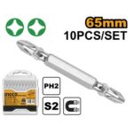 Ingco Screwdriver bits "PH2+PH2, 65mm,10pcs/set - Image 3