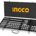 INGCO 7 Pcs SDS max hammer drill bit and chisel set