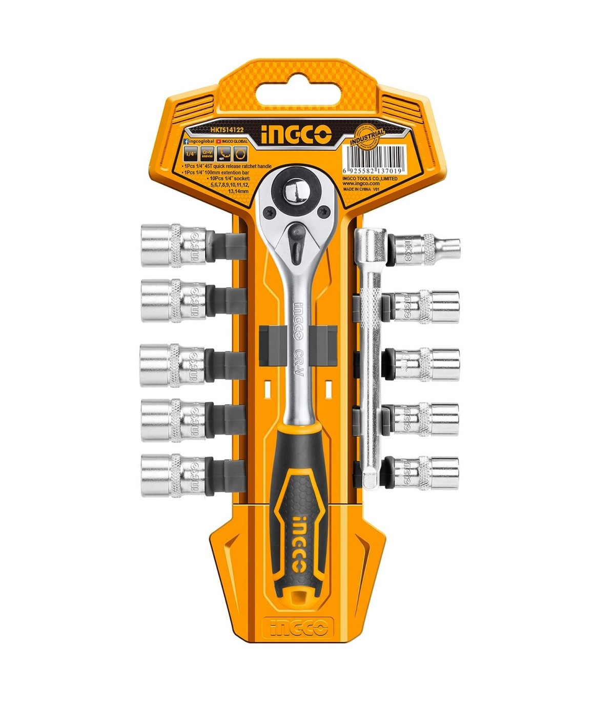 ingco-12-pieces-14-square-drive-6-pt-ratchet-socket-set