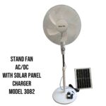 Stand Fan ac/dc  With Solar Panel Charger