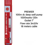 Premier 100m dc deep well pump 1000W
