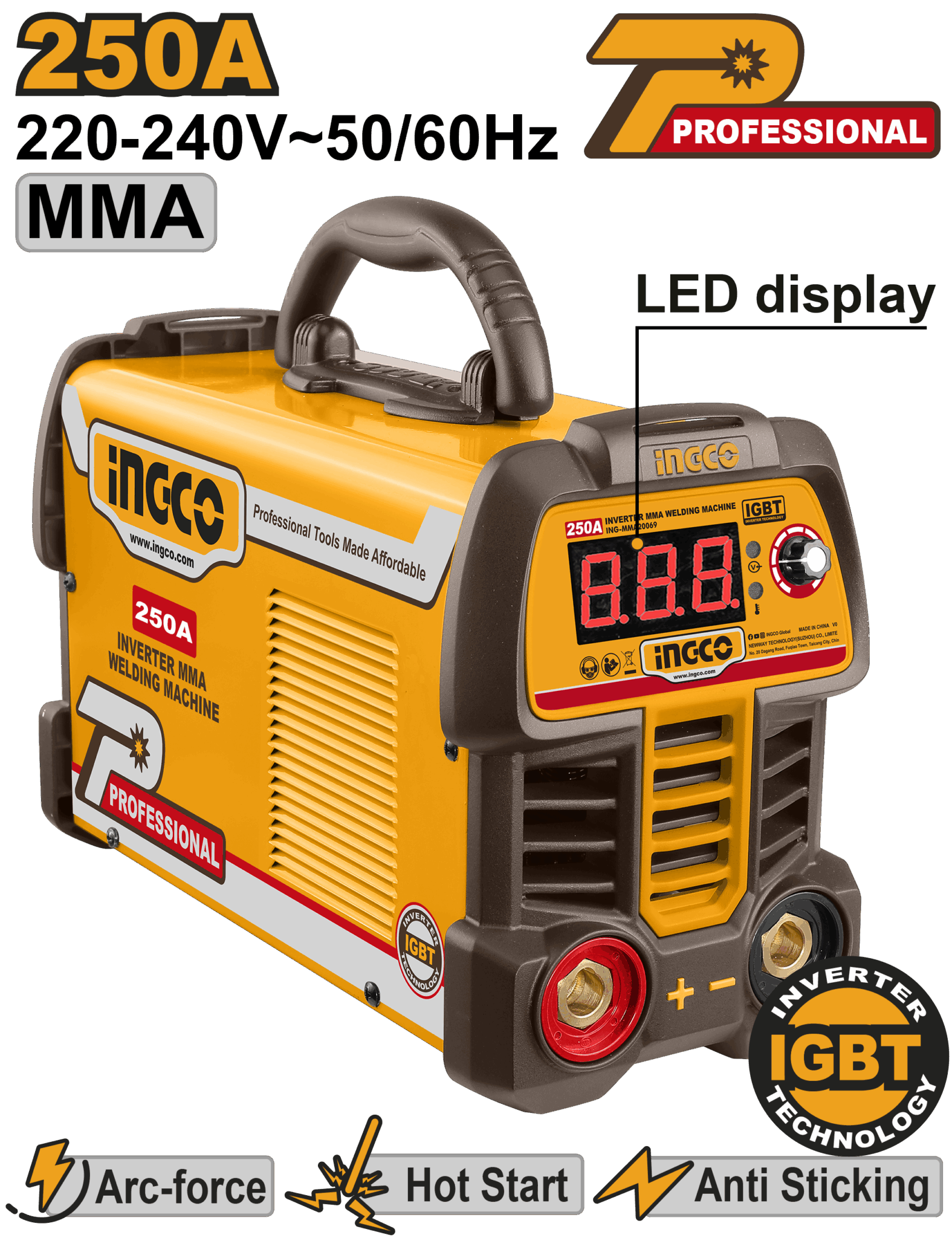 Ingco 250A Inverter MMA welding machine
