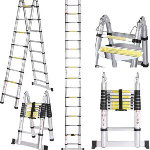 Double sided telescopic ladder 2.8M+2.8M