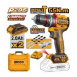 Ingco Compact Brushless Cordless Impact Drill 55Nm - Image 2