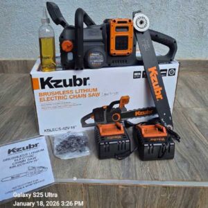 Kzubr brushless lithium electric chainsaw, model KBLECS-42V-16".